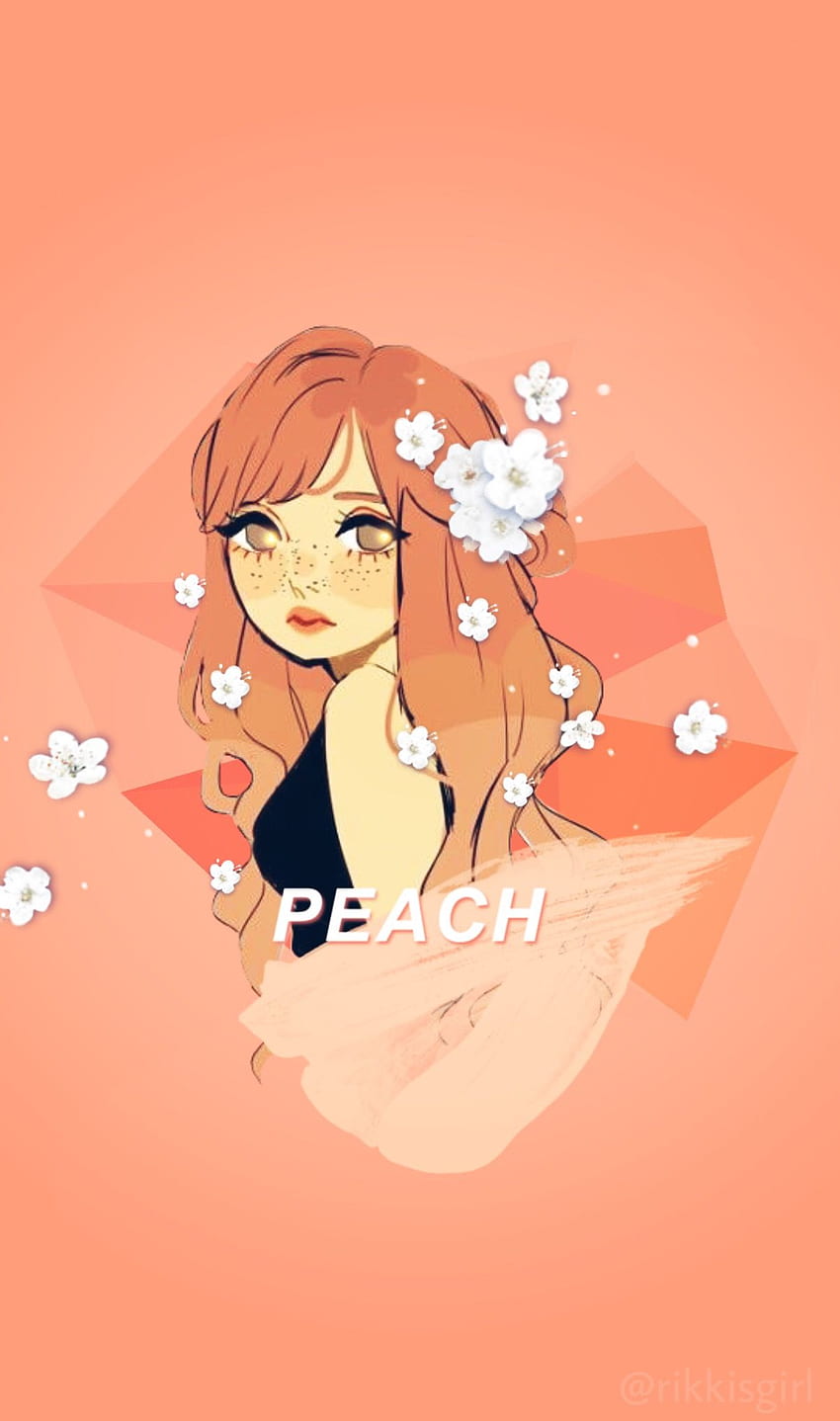 Peach Summer Kimono Edition 7x5 Print Cute Anime - Etsy