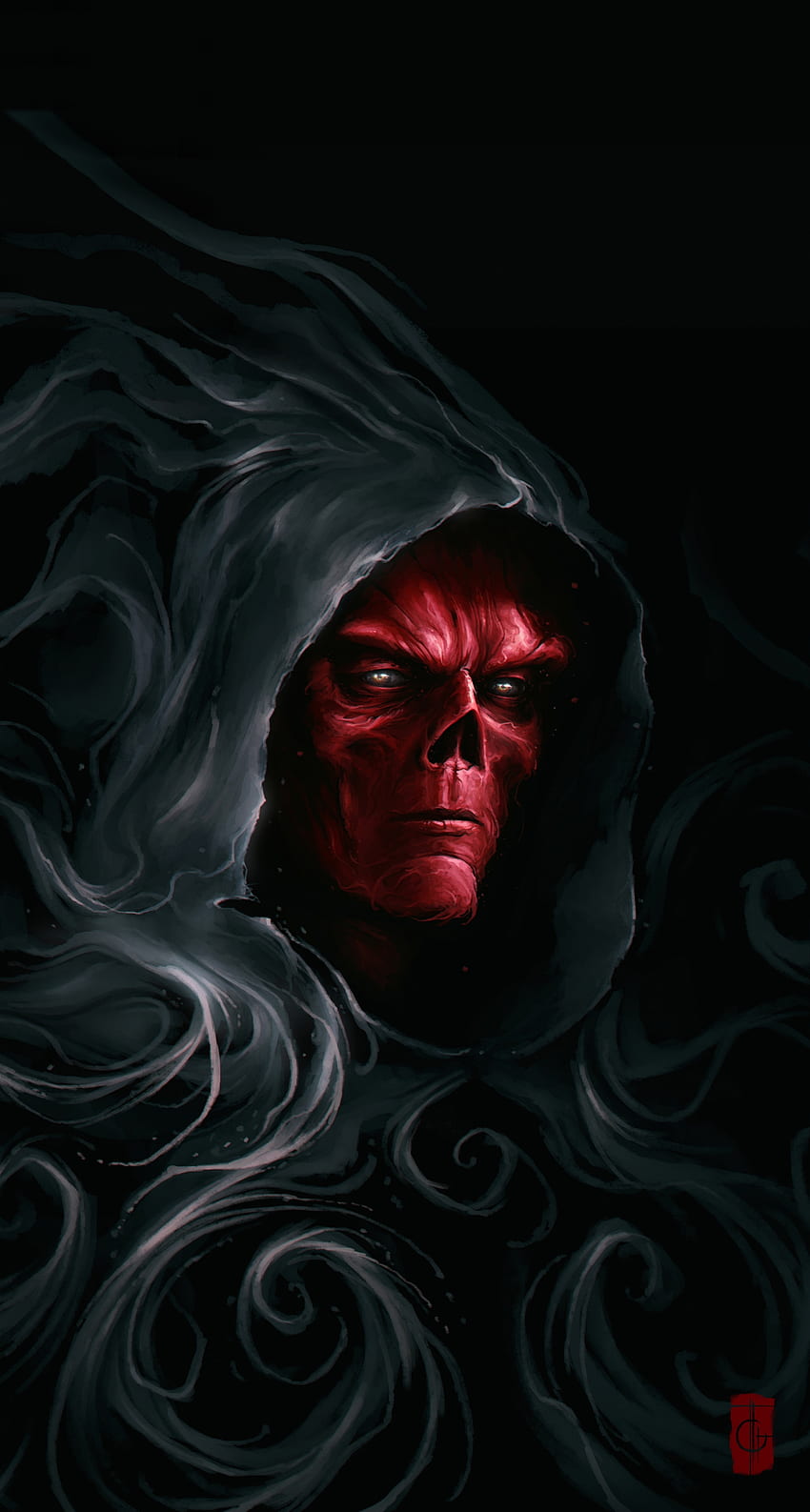 Stone Keeper, villain, marvel, red skull, artwork HD phone wallpaper