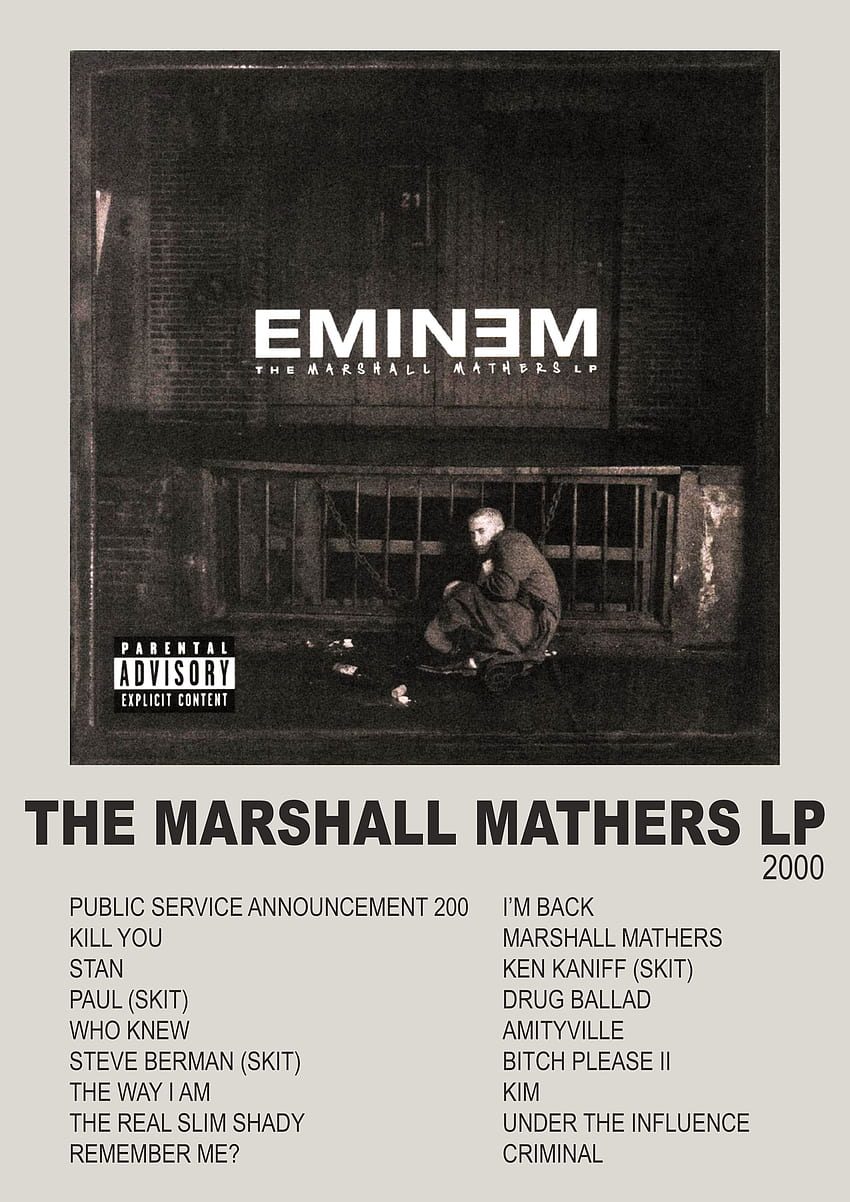 에미넴 - The Marshall Mathers LP. Marshall Mathers LP, Eminem 앨범 커버, 음악 포스터 아이디어, Marshall Mathers LP HD 전화 배경 화면