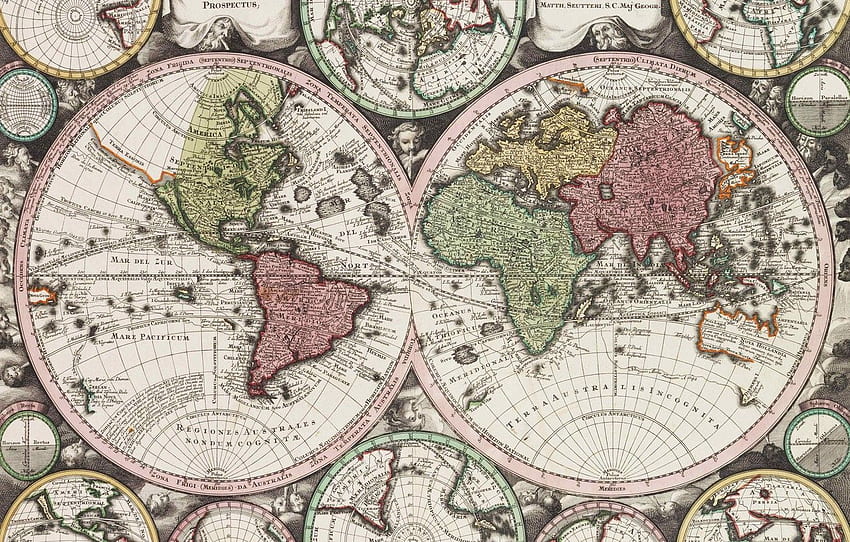 Weltkarte, Atlas, Geographie, Atlas des Neuen oder des Vorstandes Geographisches Gebiet des Enti, 1735, Atlas der Antike, Weltkarte für , Abschnitt разное HD-Hintergrundbild