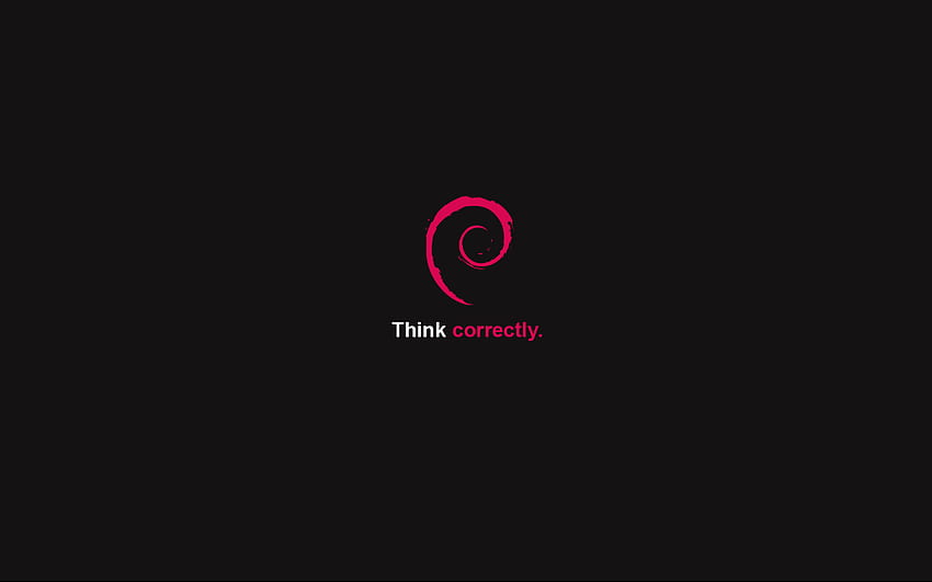 Think correctly! ideas. linux, macbook , orange, Black Think HD wallpaper
