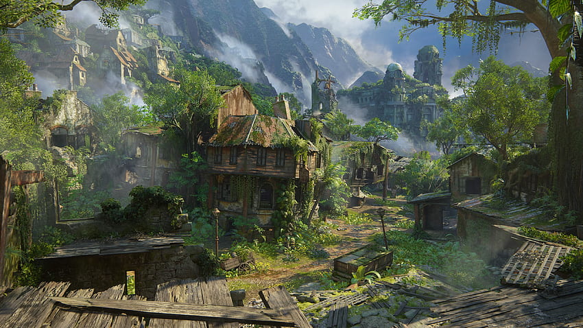 Uncharted 4 Video Games Nature PlayStation 4 Overgrown Ruins Old Building Harvest City Jungle Video - Resolution: HD wallpaper