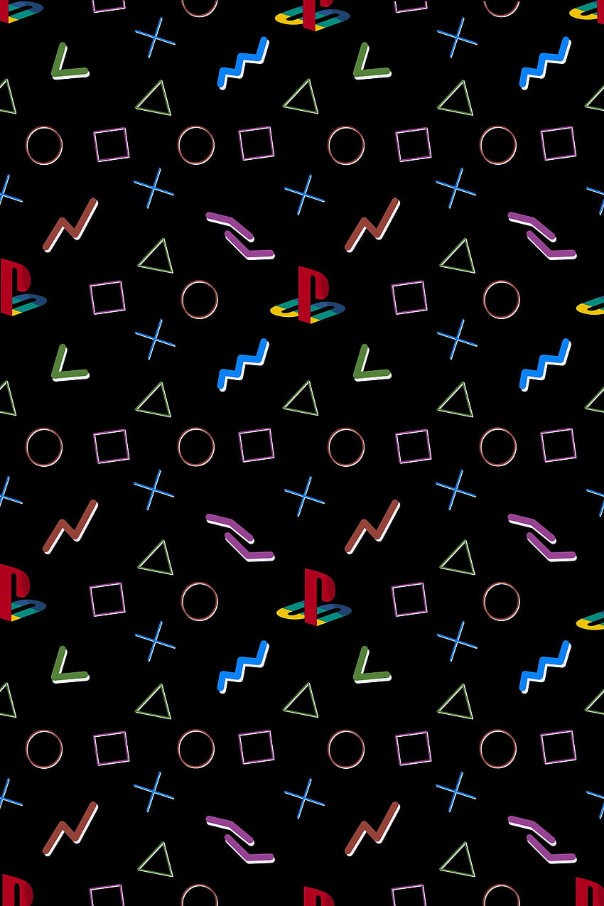 Retro Style PS Background, Retro PlayStation HD phone wallpaper