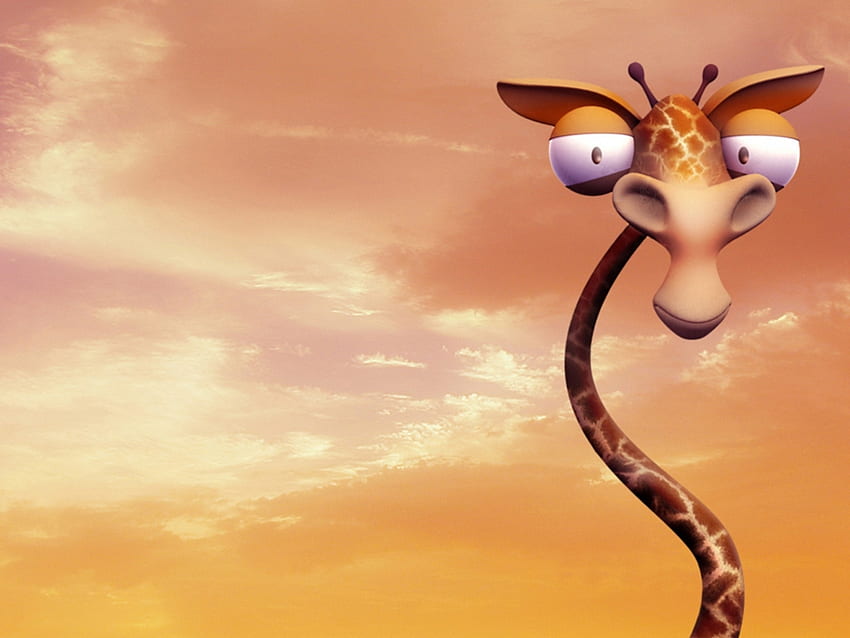 Funny, Giraffes HD wallpaper