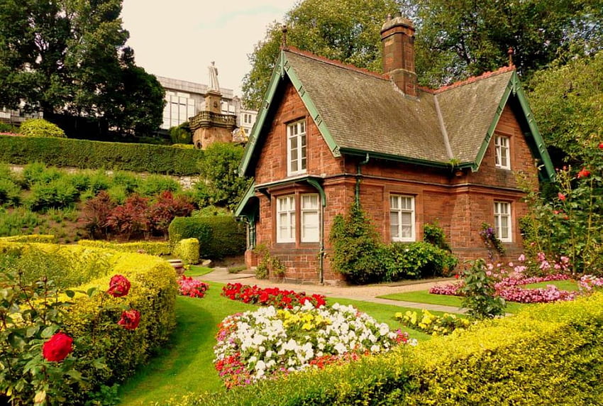Cottage Garden : : High Definition, Country Flower Garden HD wallpaper ...