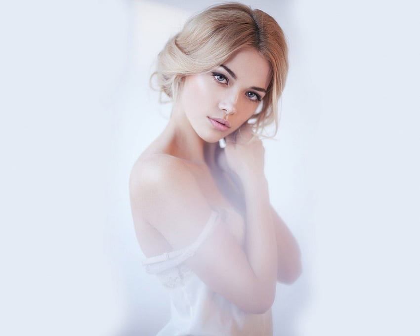 beautiful blonde, girl, beautiful, dress, blonde HD wallpaper