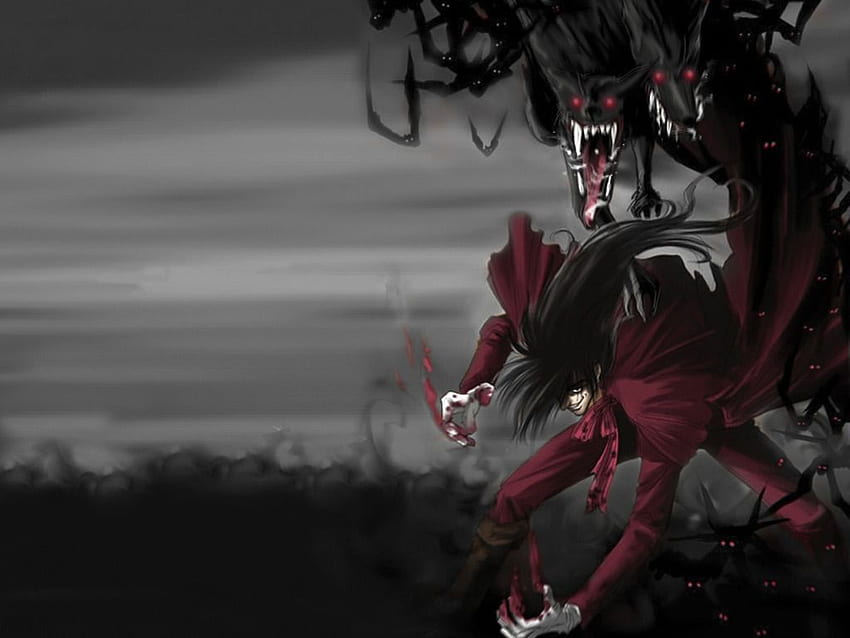 Papan Anime Alucard (Hellsing), Hellhound Wallpaper HD