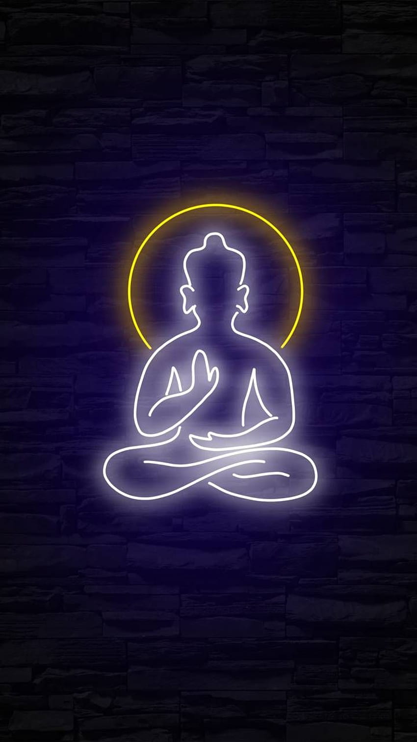 Buddha Neon by QUBIX ARTS - 17 in 2021. Neon , Neon, Neon buddha HD phone wallpaper