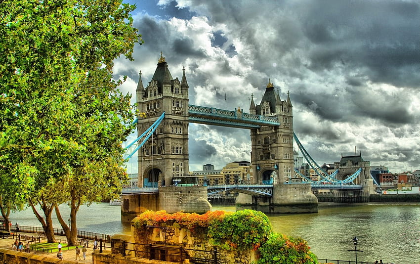 *** Musim gugur di London ***, jembatan, musim gugur, alam, London Wallpaper HD