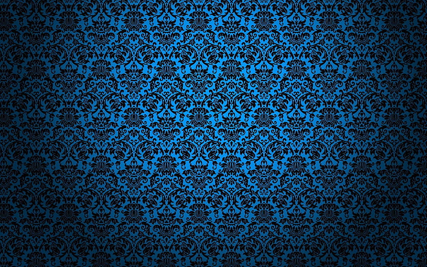 Blue vintage pattern, floral vintage texture, vintage blue background, ornaments texture, retro texture for with resolution . High Quality HD wallpaper
