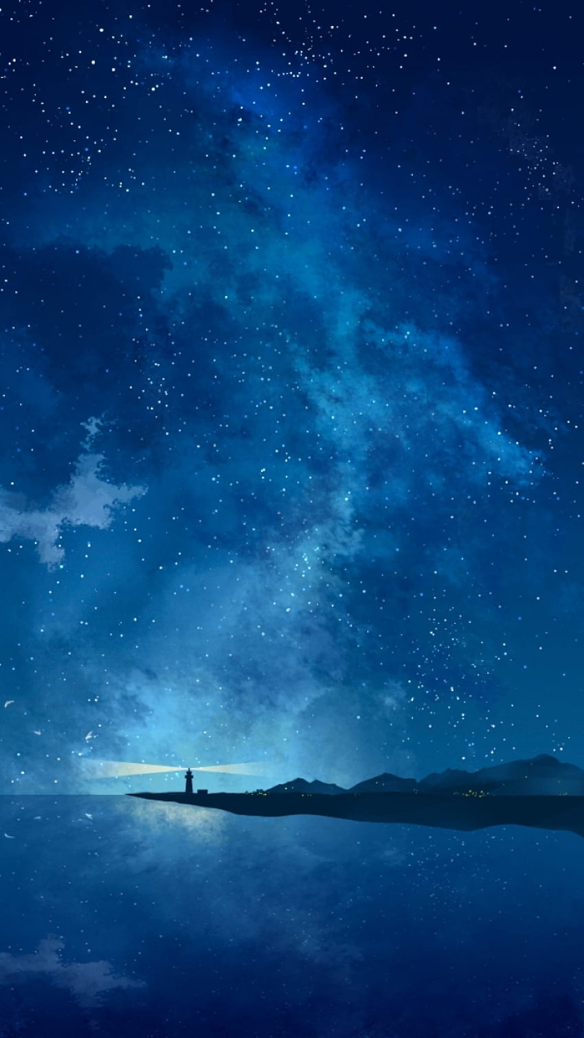 Mobile , sky, blue, atmosphere, night, space, calm, sea, ocean, darkness,  star HD phone wallpaper | Pxfuel