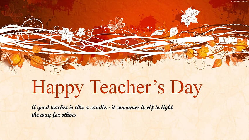 Najlepsze życzenia na dzień nauczyciela i dzień nauczyciela Tapeta HD