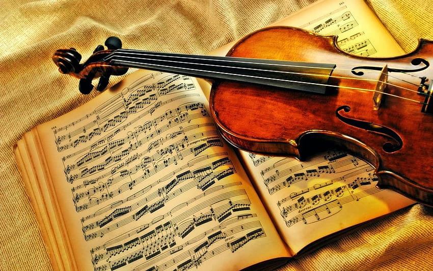 Piano and Violin, Vintage Violin HD wallpaper