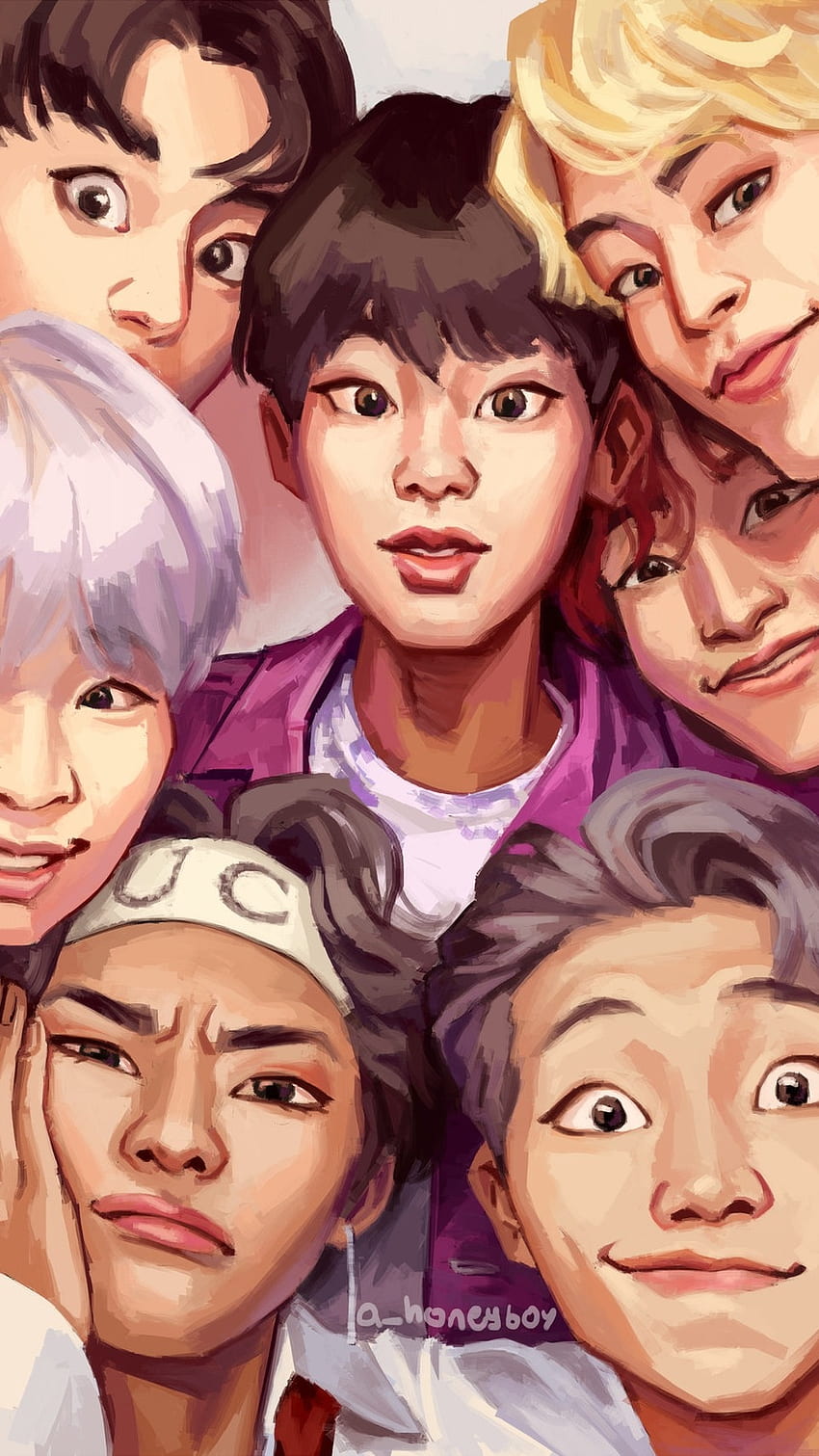 All drawings together of members of bts | ARMY's Amino