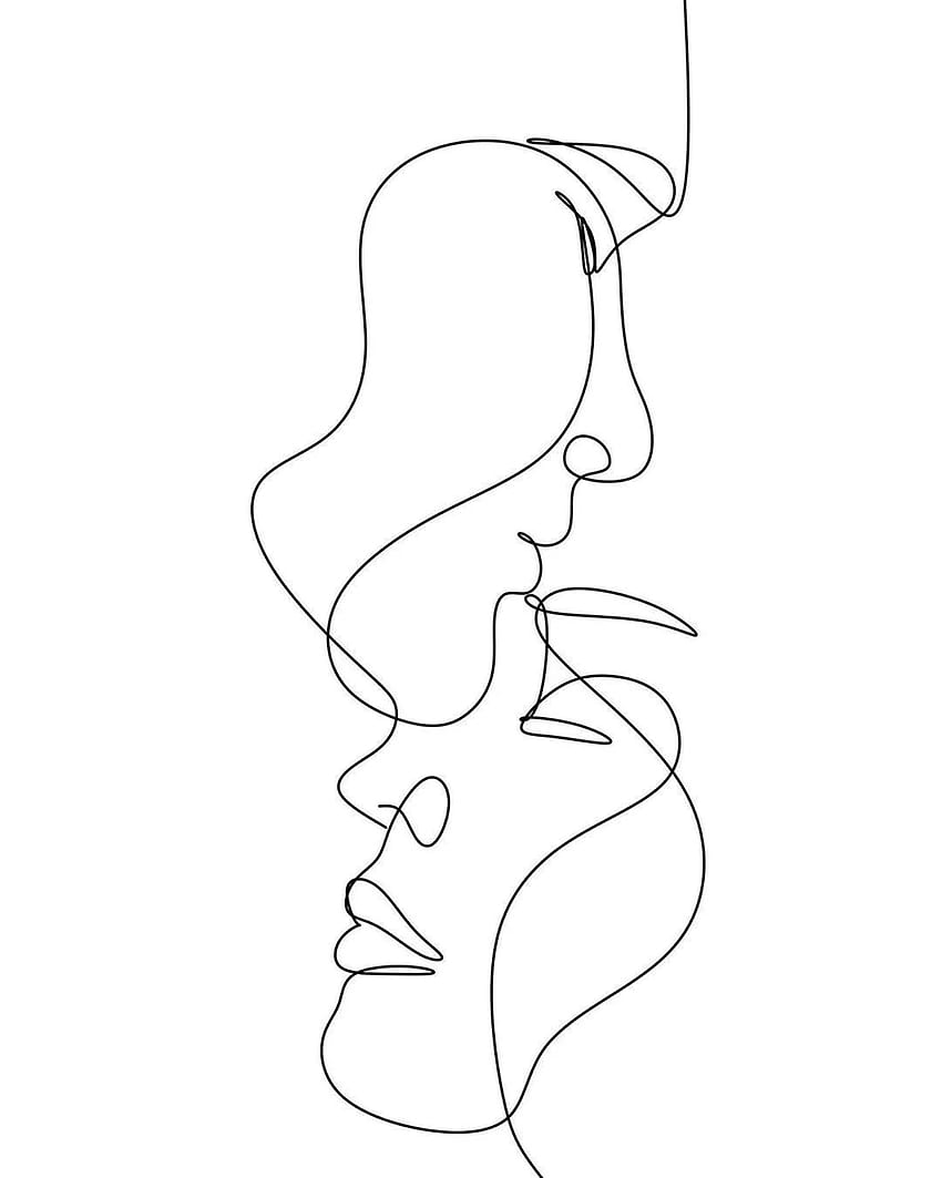 Continuous Line Drawing Woman Portrait. Beauty... - Stock Illustration  [73512466] - PIXTA