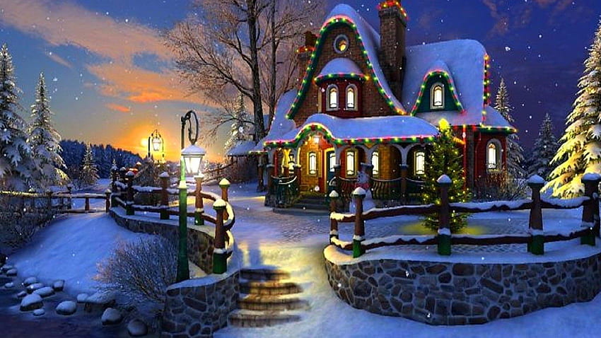 Year Festivals Christmas Attractions, Christmas Scenery HD wallpaper ...