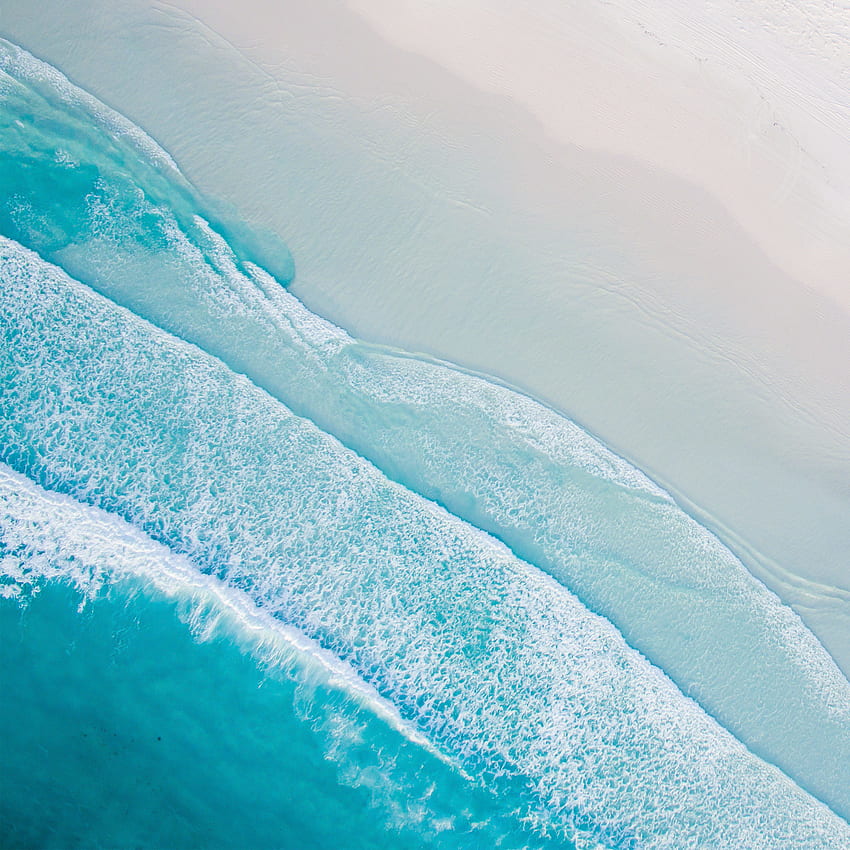 Beach, aerial view, soft, stock HD phone wallpaper