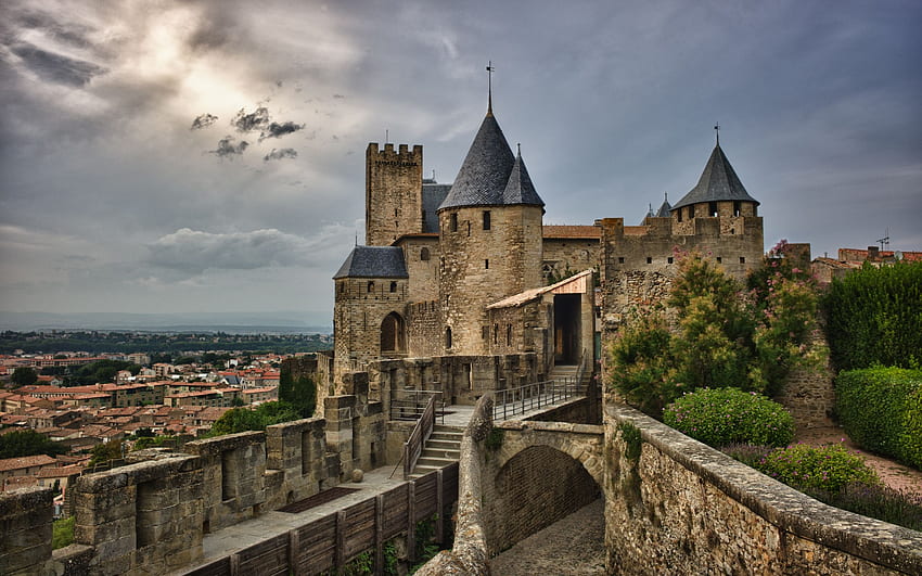 Carcassonne, French Castle HD wallpaper