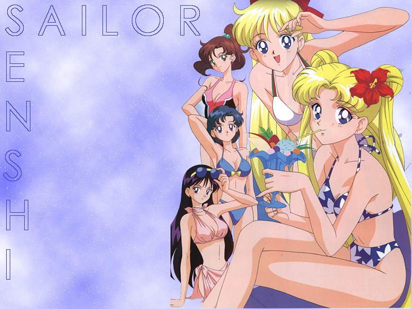 Sailor Girls, Венера, Sailor Moon, Юпитер, Меркурий, Марс HD тапет