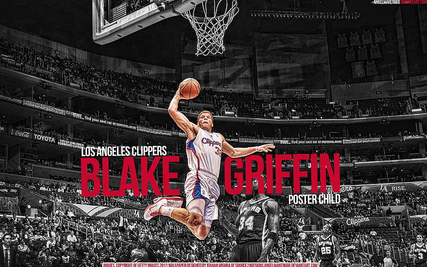 Blake Griffin Dunk vs Spurs écran large. Basket-ball Fond d'écran HD