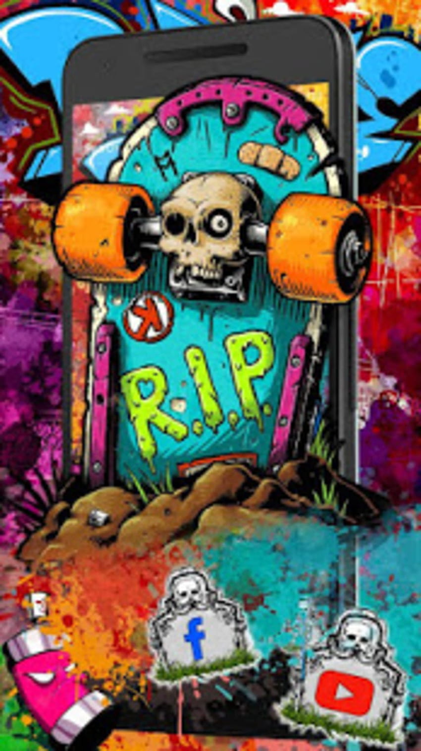 Graffiti Skate Themes 3D Icon - Graffiti Skateboard - -, Skateboard Art HD phone wallpaper