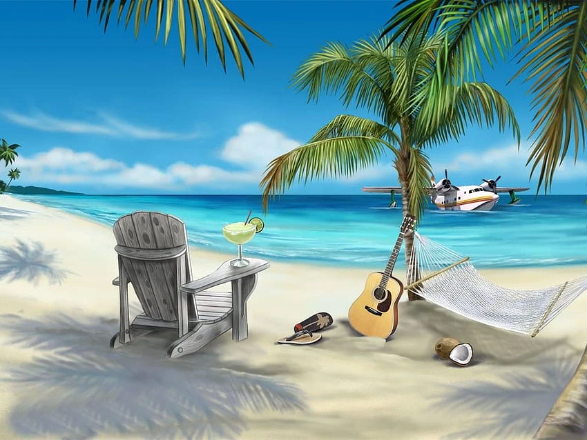 Pantai Chrome Animasi Terbaik untuk Musim Panas - Merek Wallpaper HD