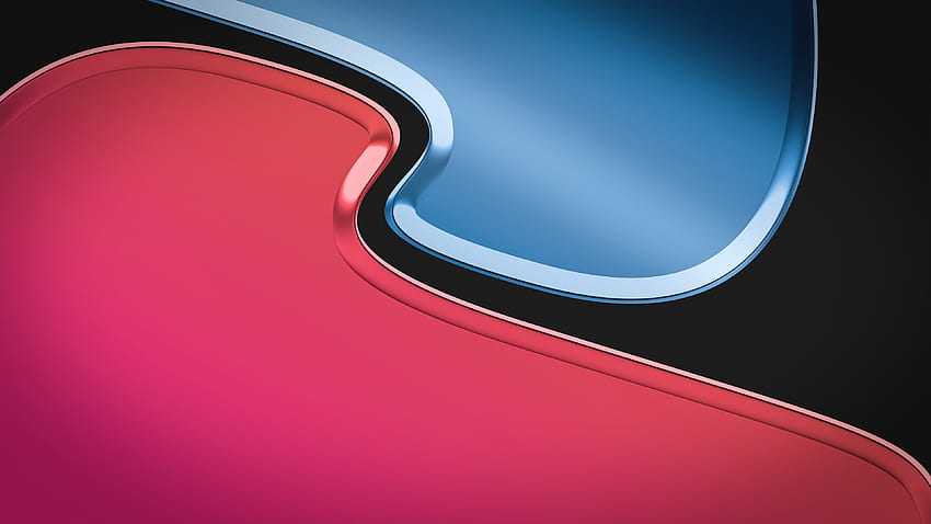Streszczenie, materiał, niebiesko-czerwona kruszcowa tekstura Tapeta HD