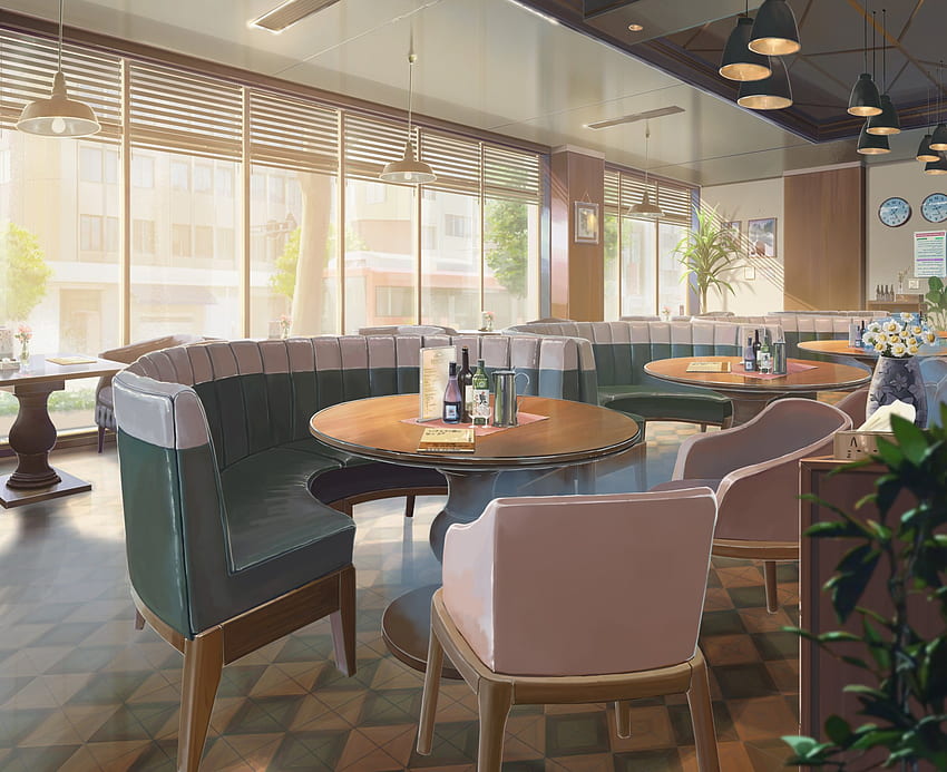 Coffee shop vibes 😴  Anime scenery wallpaper, Desktop