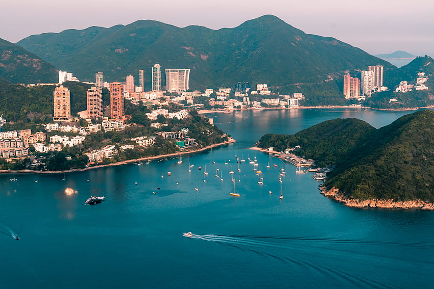 Doğa, Şehir, Bina, Sahil, Liman, Hong Kong, Hong Kong S.a.r HD duvar kağıdı