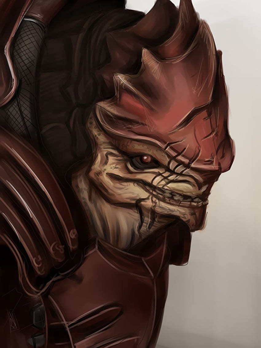 Mass Effect Aliens Urdnot Wrex, Krogan Battlemaster HD phone wallpaper
