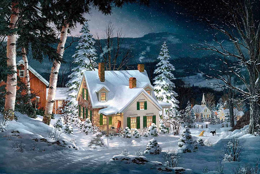 Welcome To The Home For The Best in Vermont Art, Vermont Christmas HD wallpaper