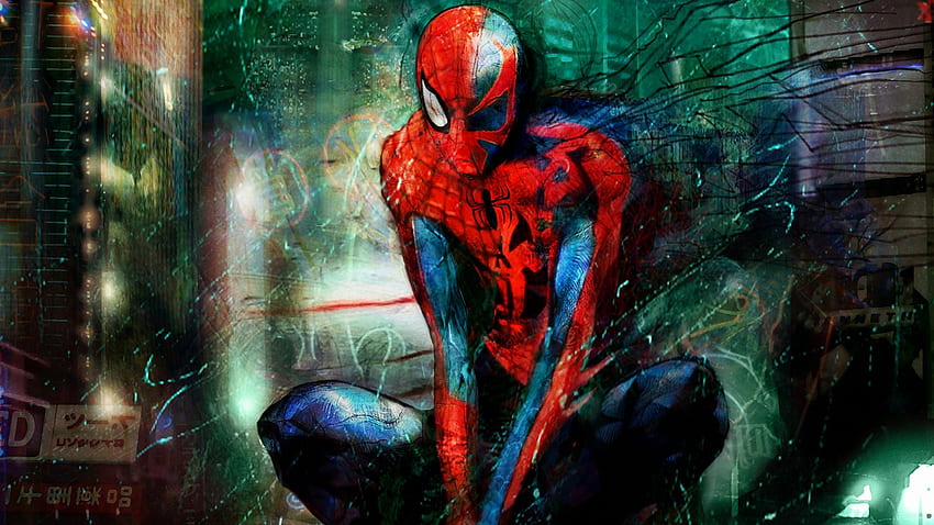 Spider Man Computer , Background., Red Man Computer HD wallpaper