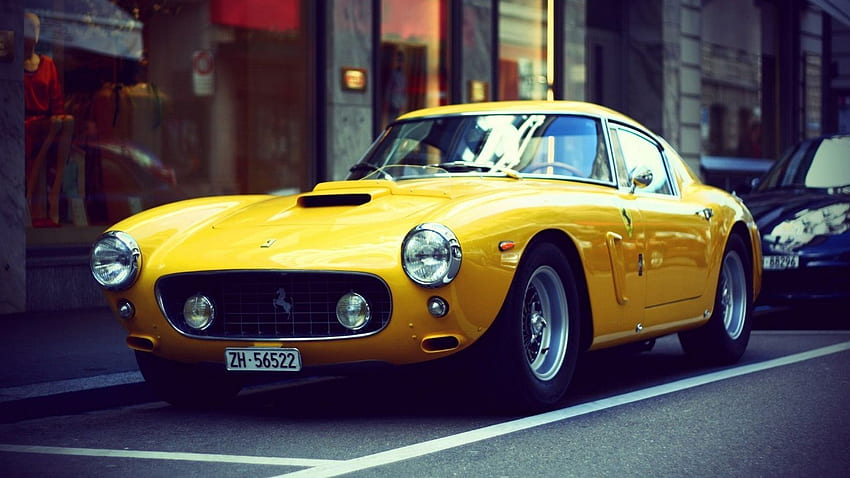 Ferrari yellow retro car . Retro car(Old school). Pinterest. Car , Ferrari and Cars, Classic Sports Car HD wallpaper