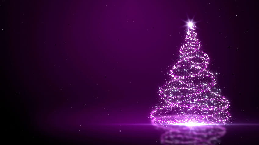 Purple Lametta Christmas Tree Background 1913580 Stock Video bei Vecteezy, Purple Christmas Ornaments HD-Hintergrundbild