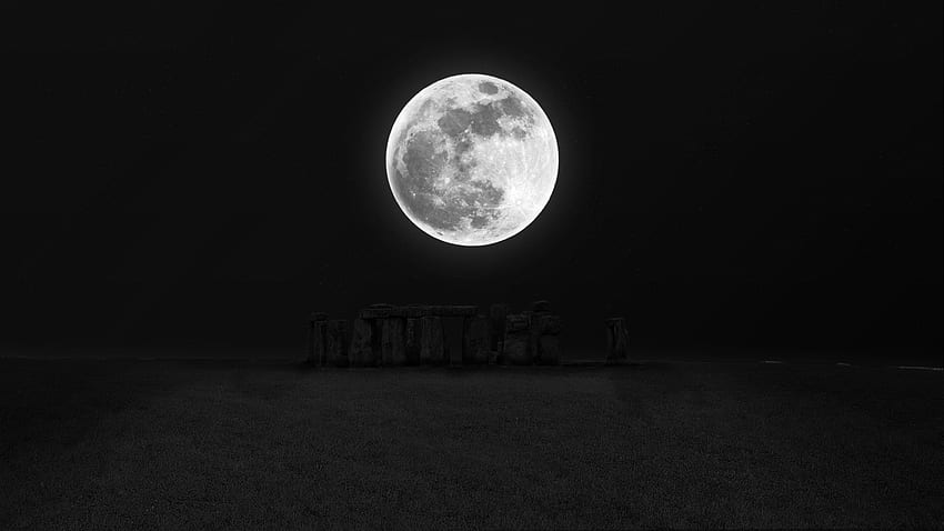 Stonehenge Moon Night Darkness -, 2048 X 1152 Dark HD wallpaper