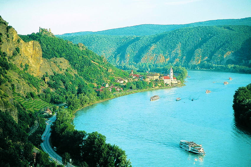 Невероятна колекция от красива река. B.SCB, река Дунав HD тапет