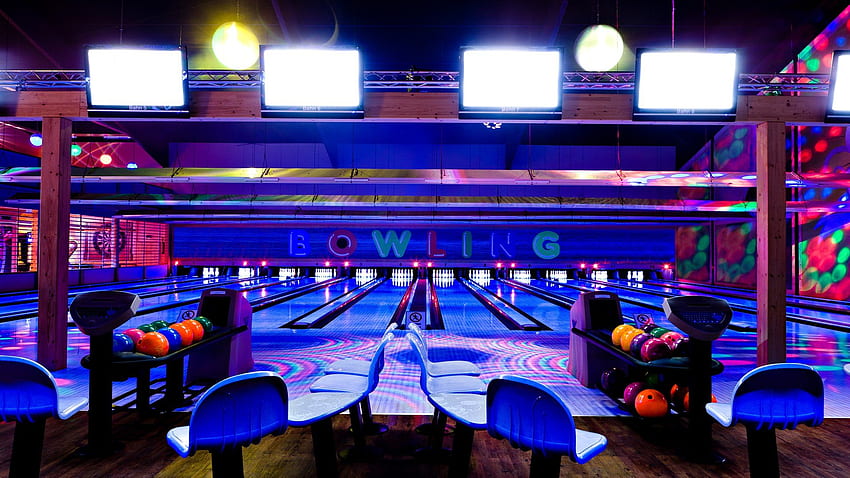 bowling, Entertainment, Bowling, Ball, Bowling, Lane, Black, Lighting / and Mobile Background, Bowling Alley HD wallpaper