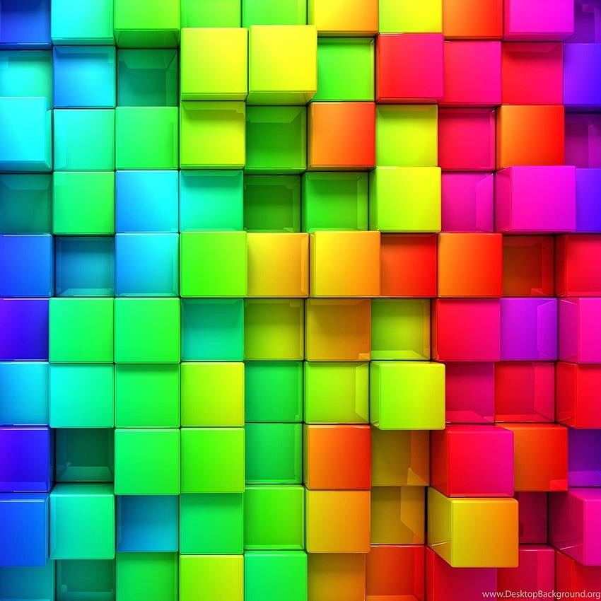 Arco-íris cúbico para iPhone 6 Plus., Bandeira do arco-íris Papel de parede de celular HD