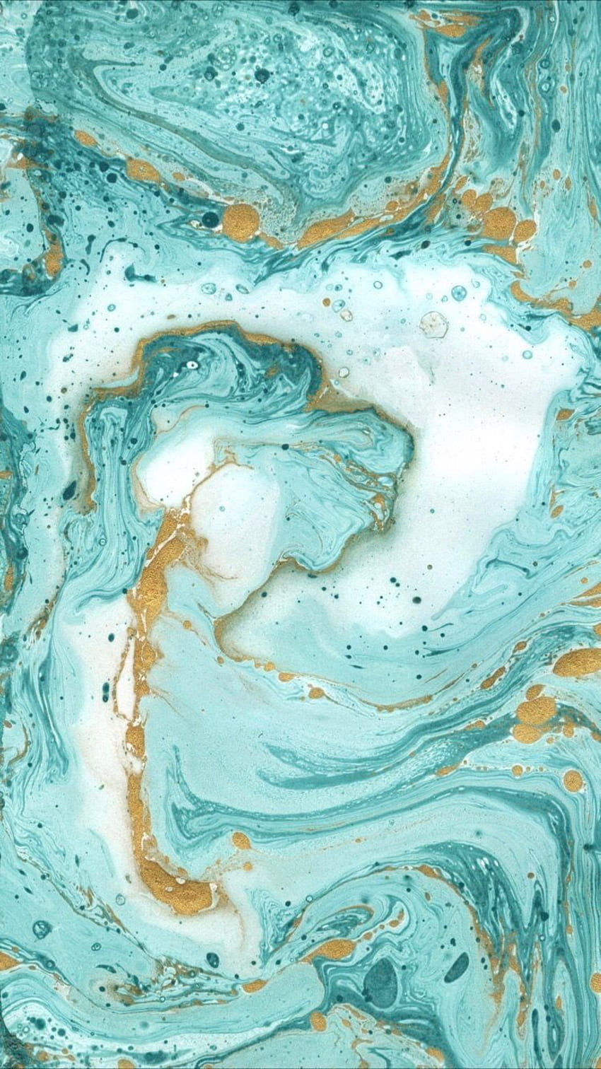 Grüner Marmor, blaugrüner Goldmarmor HD-Handy-Hintergrundbild