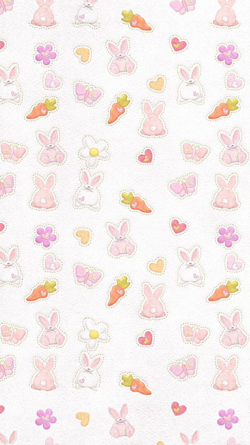 Cute Rabbit Chracter Pattern Red, Cute Apple iPhone 7 HD phone