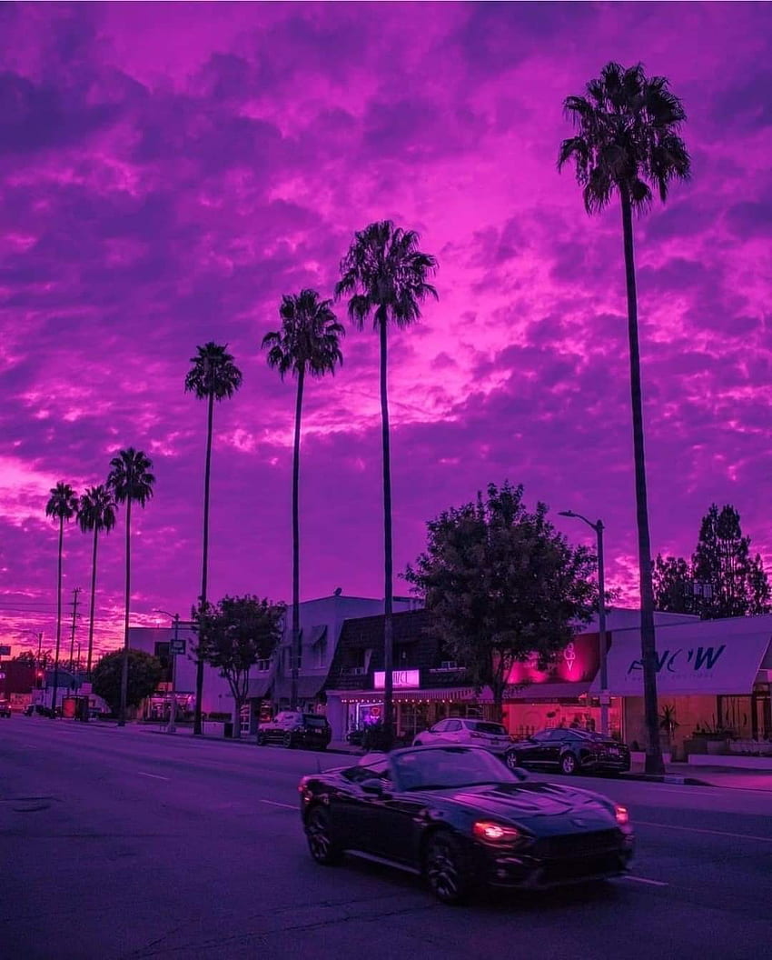 Красиви цветни дневни и нощни естетични Sky Purple DP. DP, Purple Day HD тапет за телефон