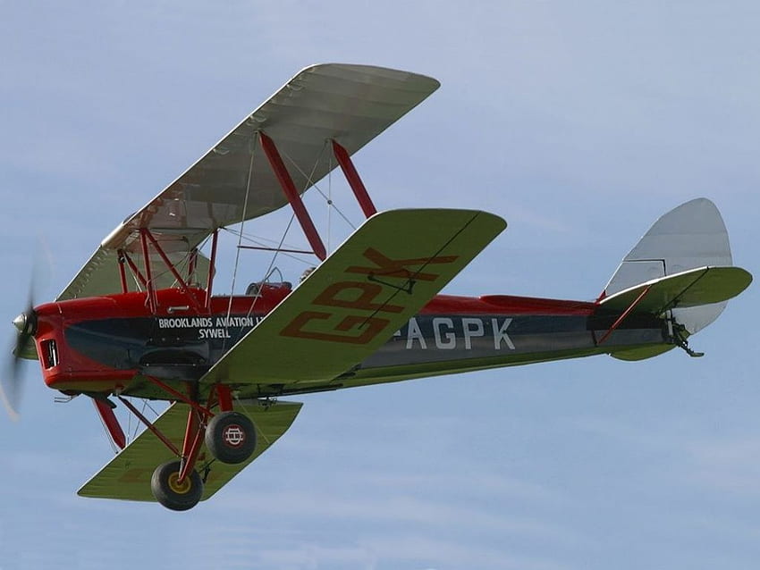 Tiger Moth, тигър, de havilland, dh-82a, самолет, молец HD тапет