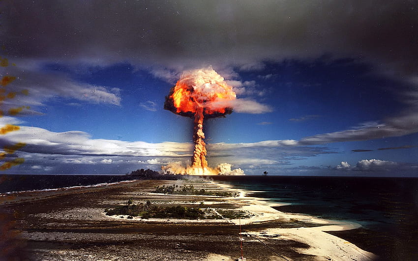 Esplosione nucleare, fungo atomico Sfondo HD