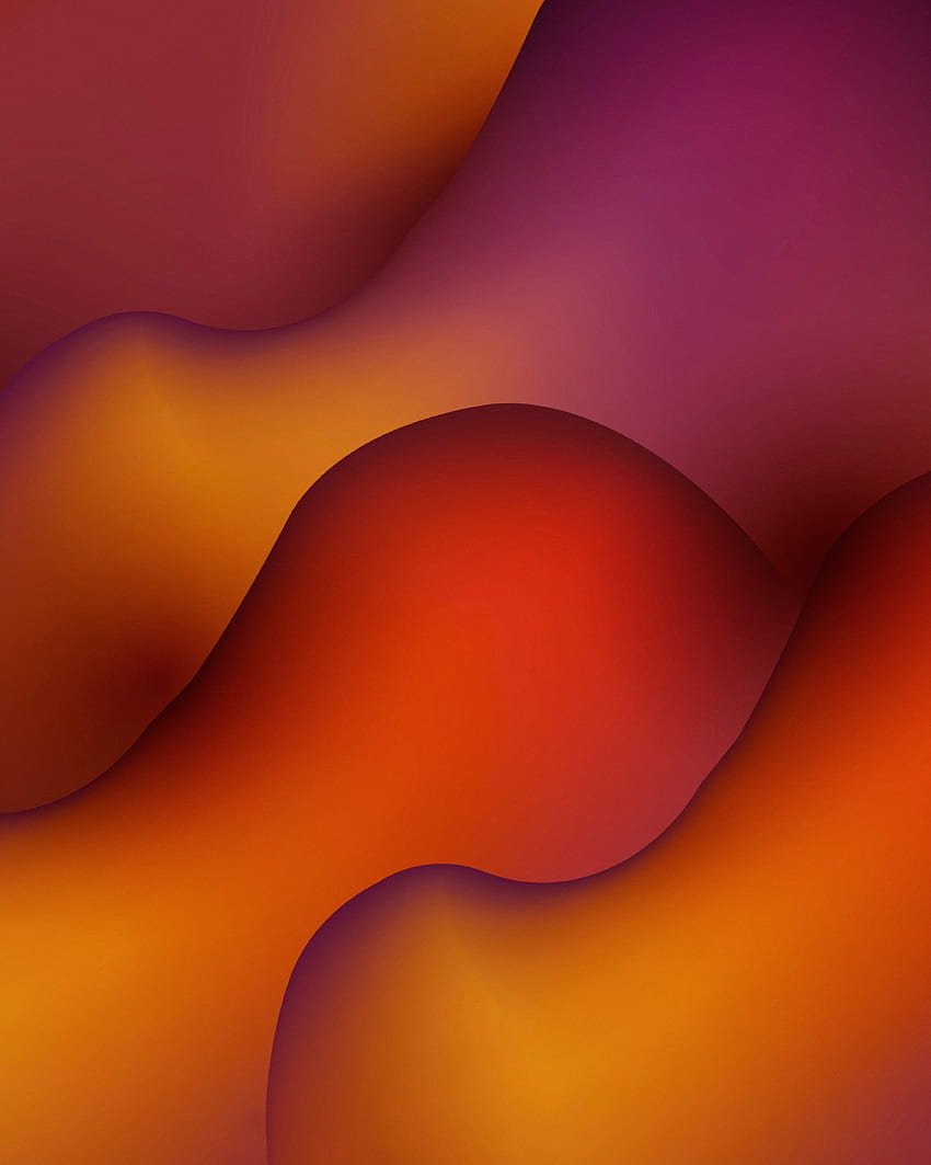 Abstraction, waves, gradient, orange HD phone wallpaper