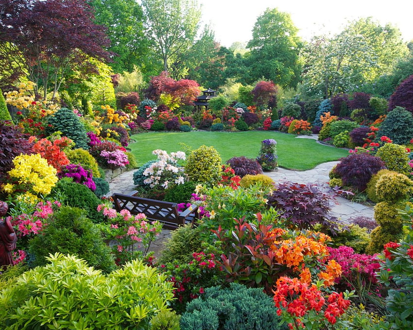 Four Seasons Garden Най-красивите домашни градини в света [] за вашия мобилен телефон и таблет. Разгледайте лятна цветна градина. Цветна градина , цвете HD тапет