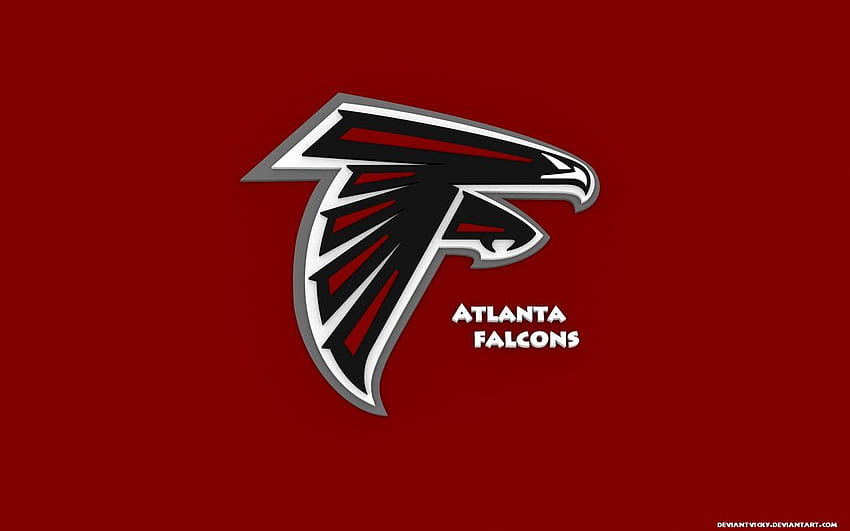 Black Background With An Atlanta Falcons Logo On It, Falcons