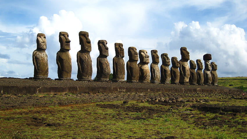 Easter Island, stone, islands, carvings HD wallpaper