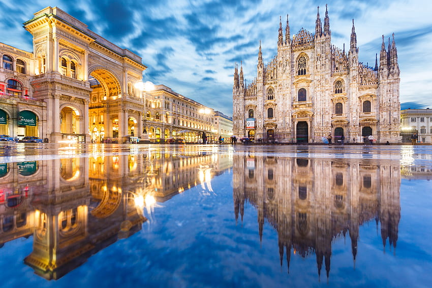 Mailänder Dom und Hintergrund, Duomo Di Milano HD-Hintergrundbild