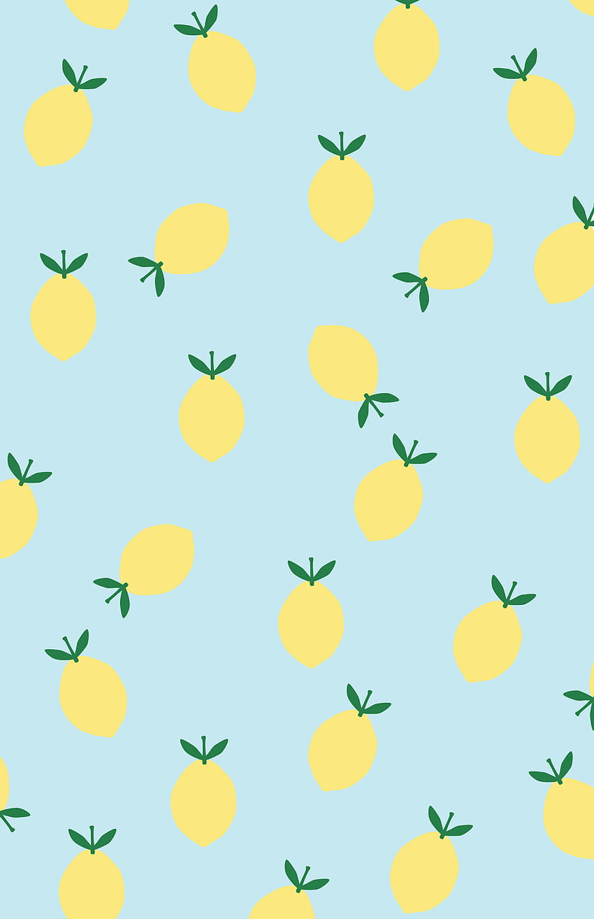 Hand Drawn Lemon Pattern Illustration Fresh Lemons Background [] for