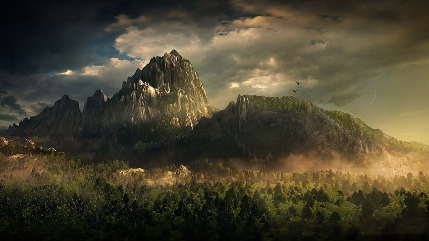 Epic landscape background HD wallpaper